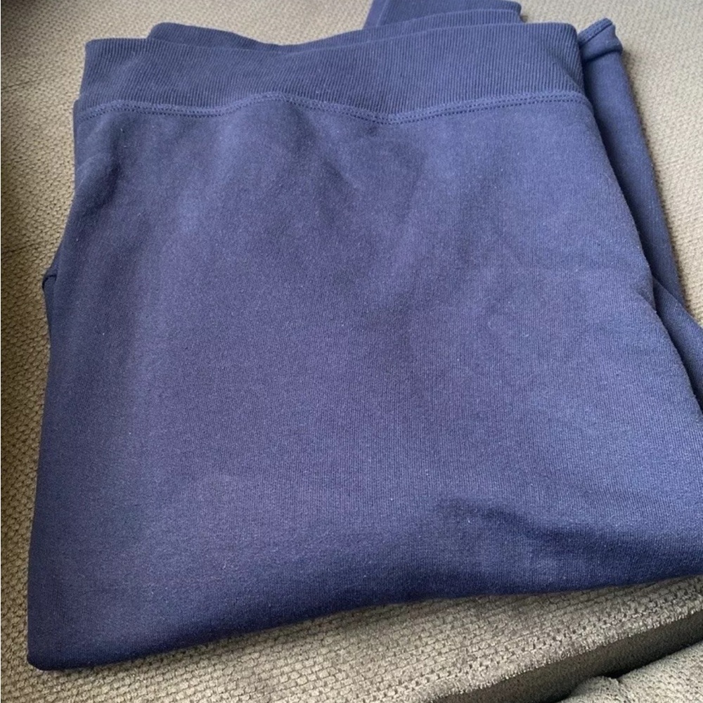 Champion Logo Graphic Pullover Crew Neck Sweatshirt Men's Sz 2XL Navy Athleisure - Picture 5 of 6